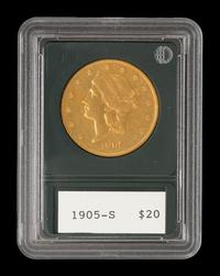 A United States 1905-S Liberty Head $20 Gold Coin