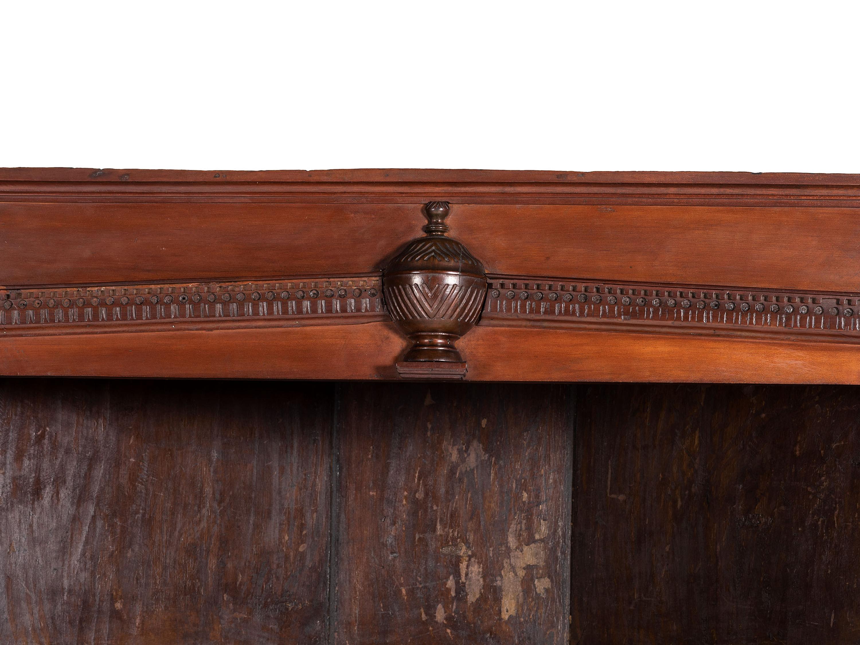 A One-Piece Sheraton Cherry Corner Cupboard
