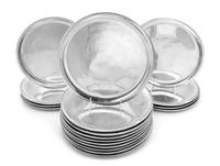 A Set of Eighteen Nambe Alloy Plates Diameter 11 3/4 inches.