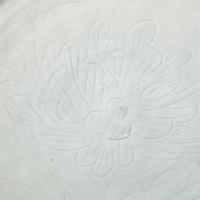 Two Large Chinese Incised Blanc-de-Chine Porcelain 'Floral' Dishes, 17th Century — 清早中期 德化白瓷暗刻花卉紋盤兩件
