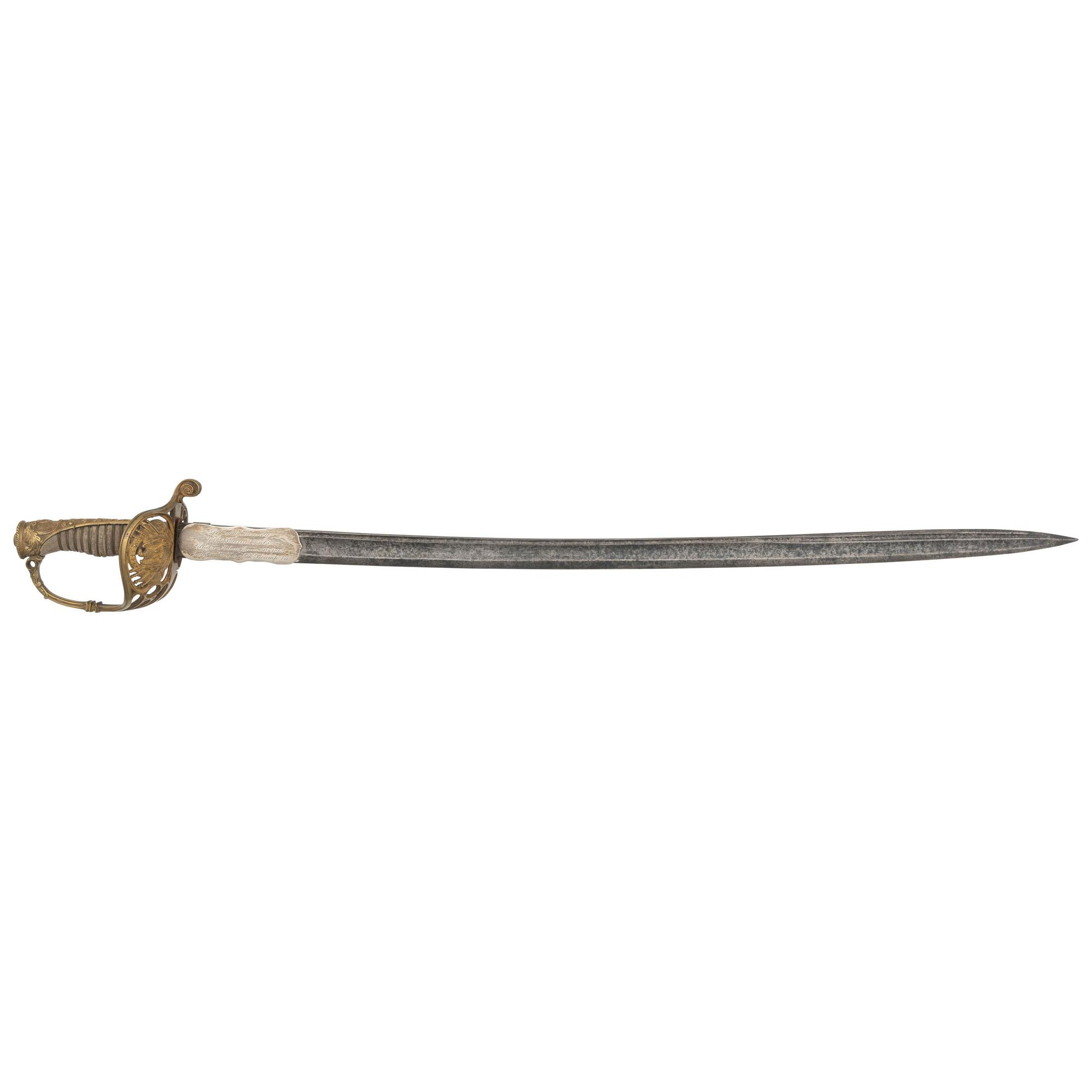 Klingenthal Combination French Hilt Non-Regulation Officer's Sword of Lt. George W. Kenney - 71st PA Volunteers aka 1st California Regiment - POW at Balls Bluff and KIA at White Oak Swamp