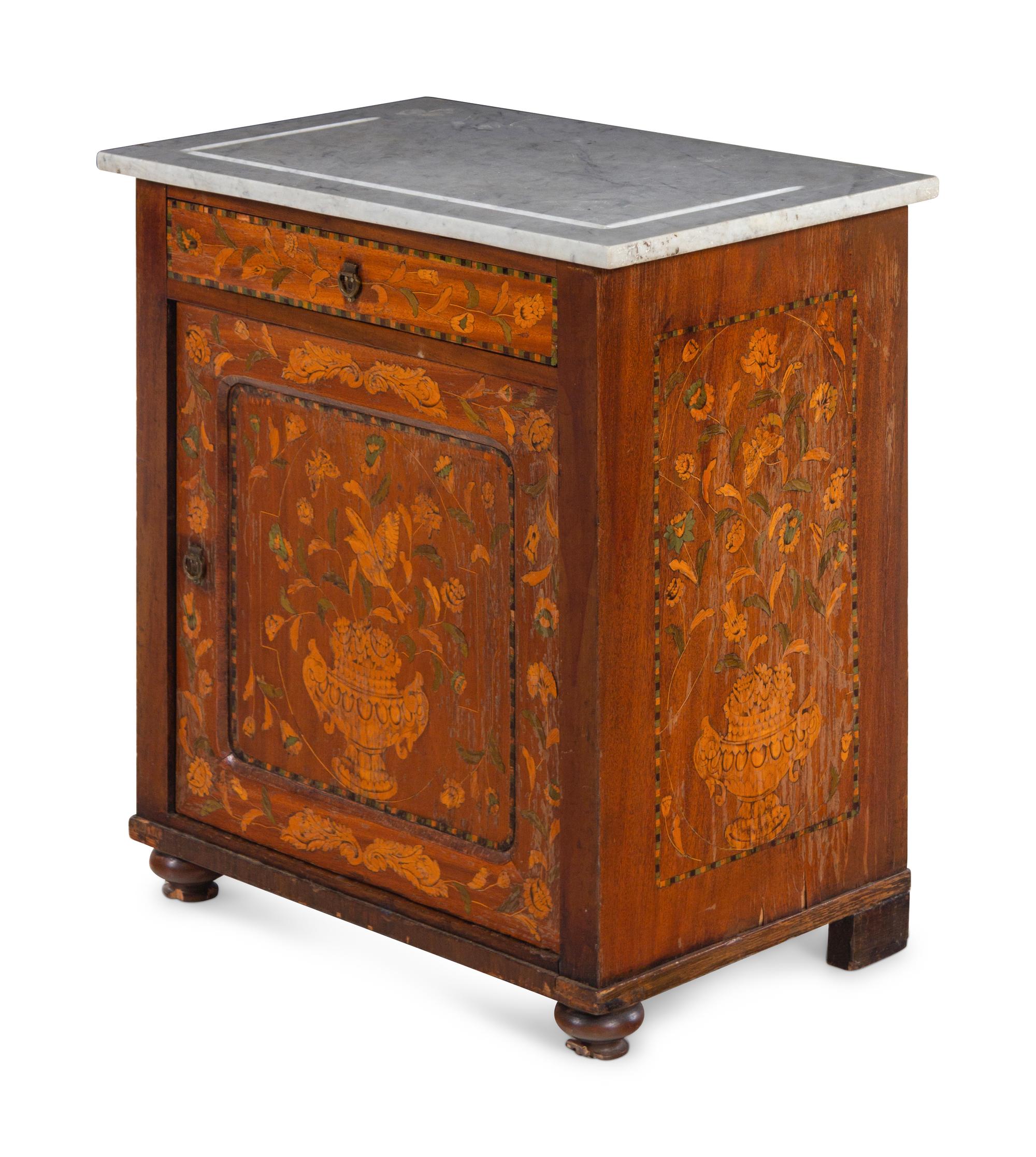 A Continental Parquetry End Table