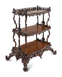 An Irish Carved Mahogany Etagere