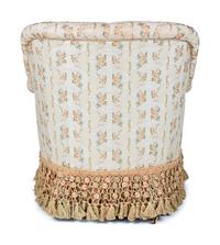 A Napoleon III Style Custom Upholstered Button-Tufted Tub Chair