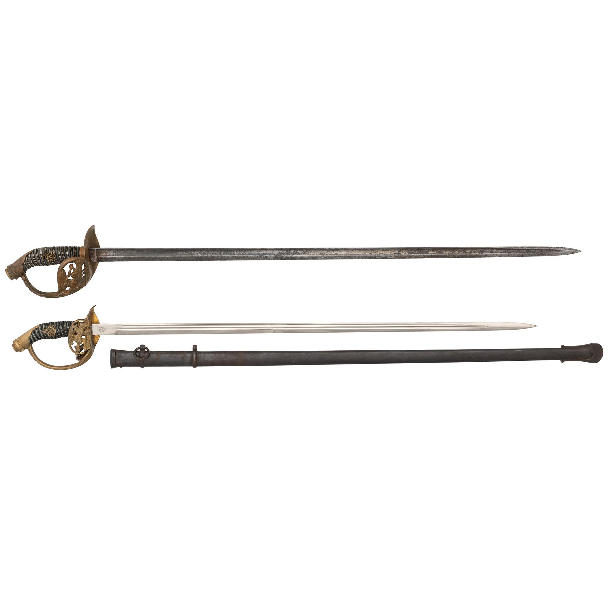 Lot of Two Prussian M1889 Infantry Swords
