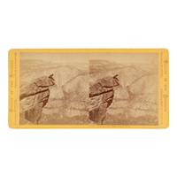 Muybridge, Eadweard (1830-1904). Stereoview of Contemplation Rock, Glacier Point from Valley of the Yosemite . 1872.