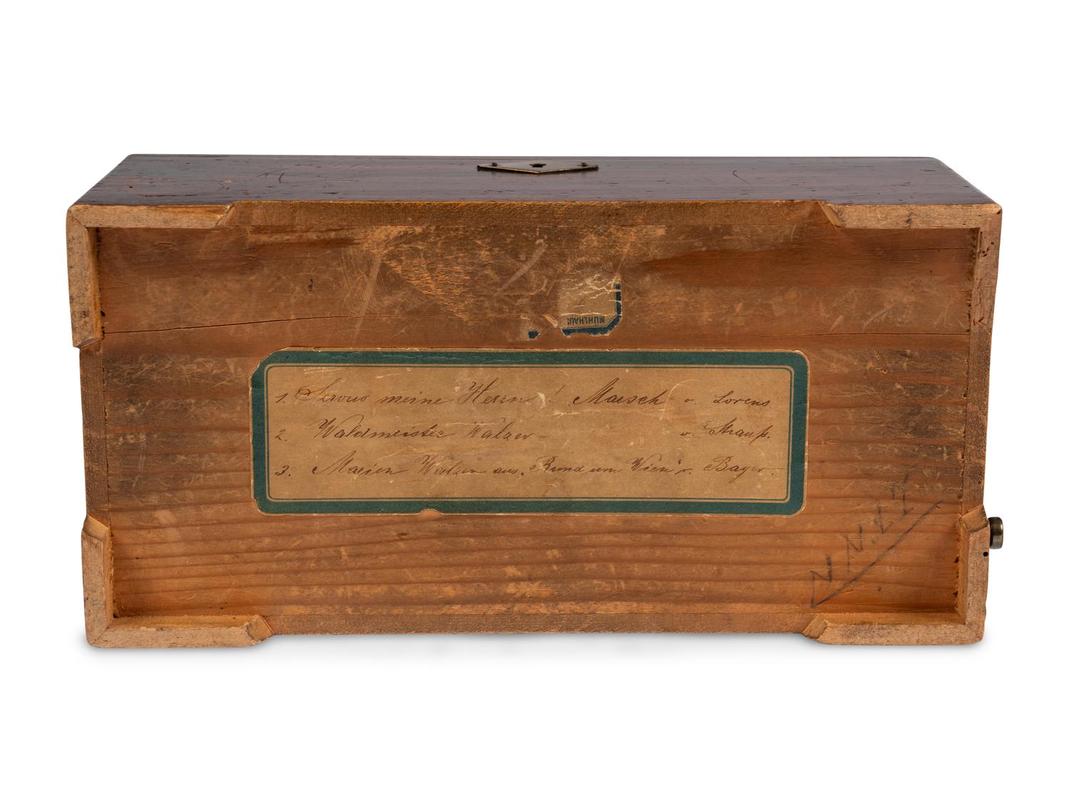 An Austro-Hungarian Keywind Glass Top Music Box