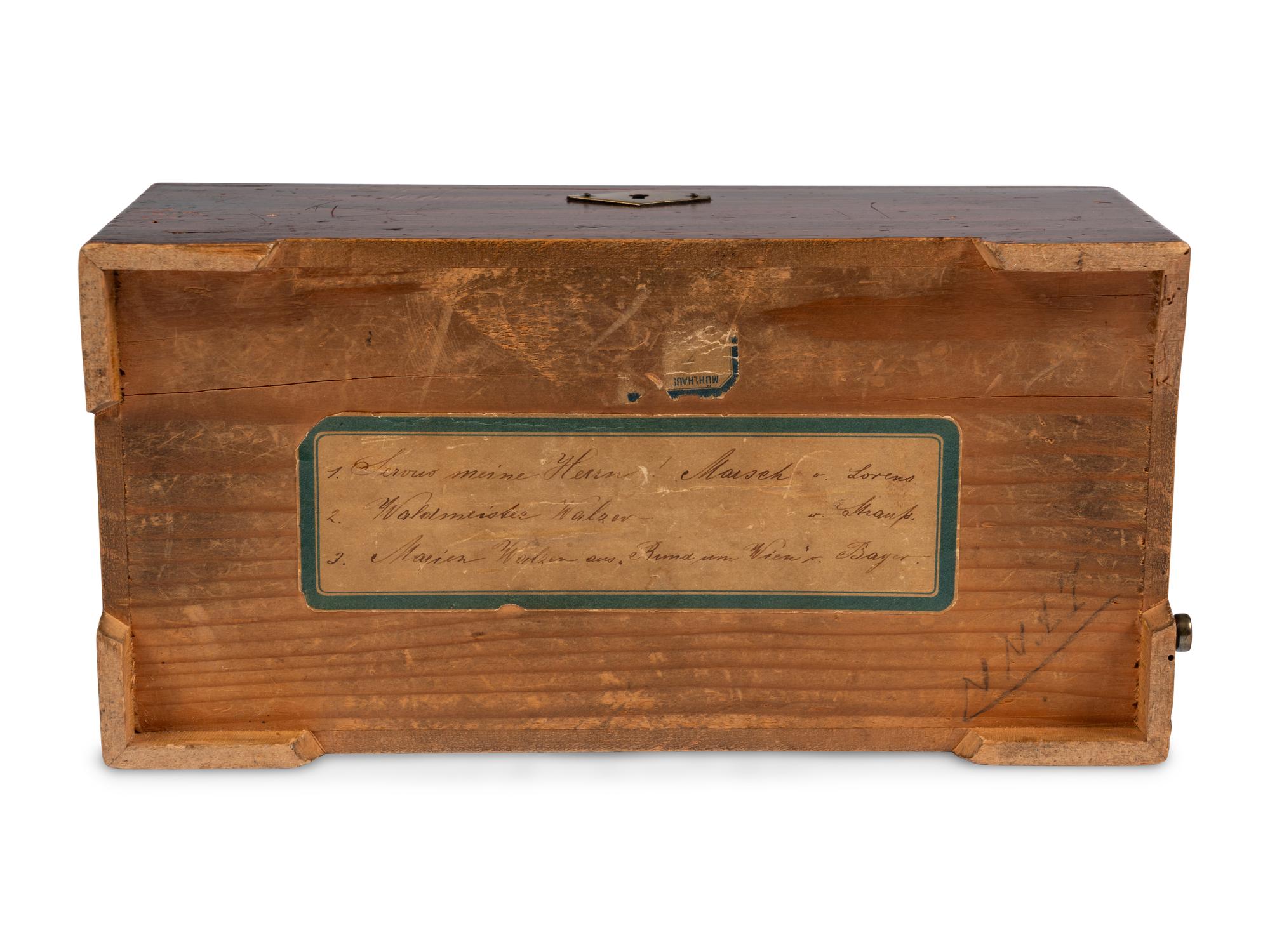 An Austro-Hungarian Keywind Glass Top Music Box
