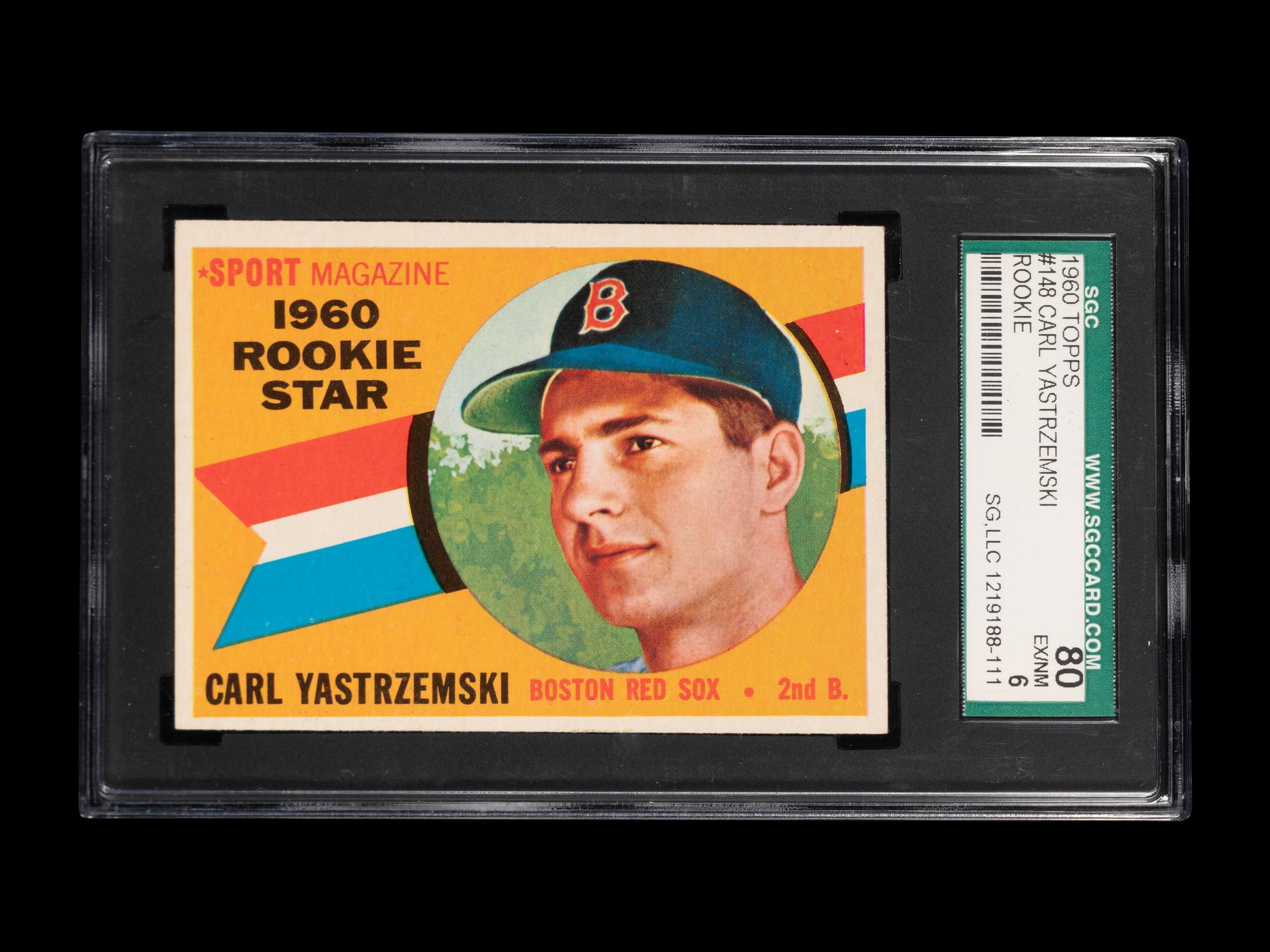 A 1960 Topps Carl Yastrzemski Rookie Baseball Card No. 148 (SGC 6 EX-NM)