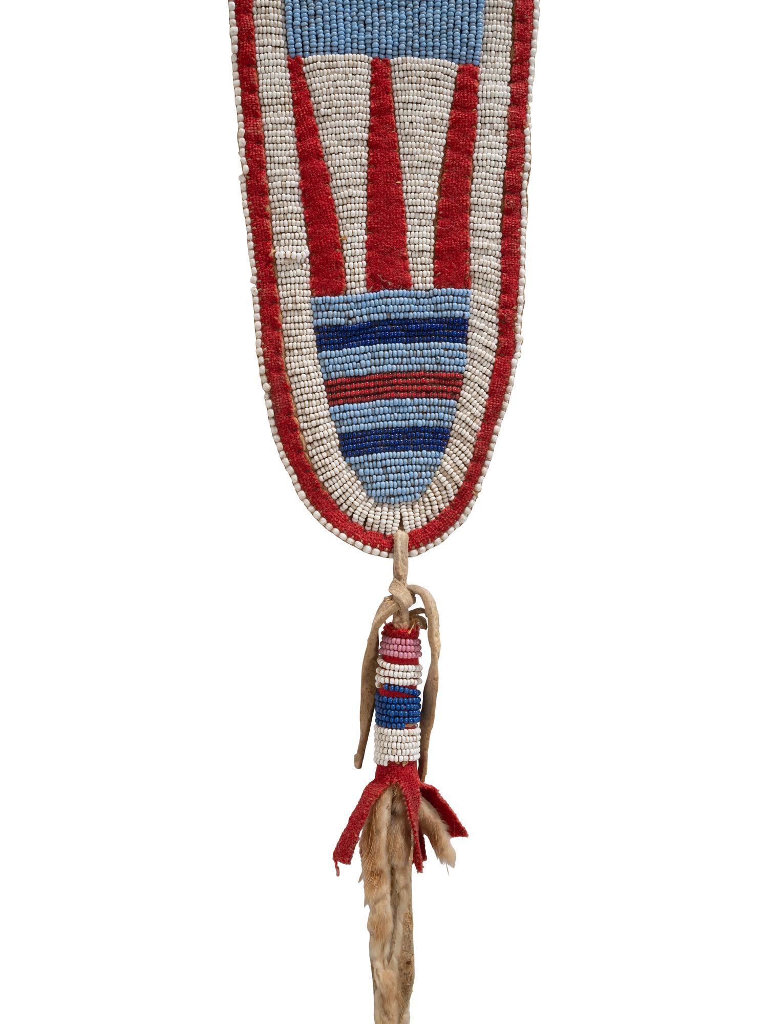 Apsáalooke/Nez Perce Beaded Hide Drop