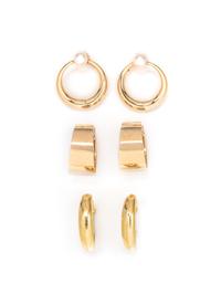 COLLECTION OF YELLOW GOLD HOOP EARCLIPS