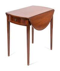A Federal Style Inlaid and Figured Mahogany Pembroke Table