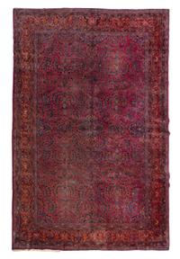 A Sarouk Wool Rug 11 feet 11 inches x 8 feet 10 inches.