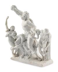 A Parianware Figural Group Depicting Laocoön and His Sons After the Antique