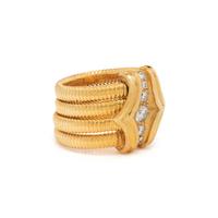 SEIDENGANG, YELLOW GOLD AND DIAMOND HAREM RING