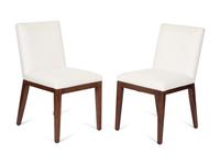 Six Modern Wood and Upholstered Dining Chairs — 20TH CENTURY