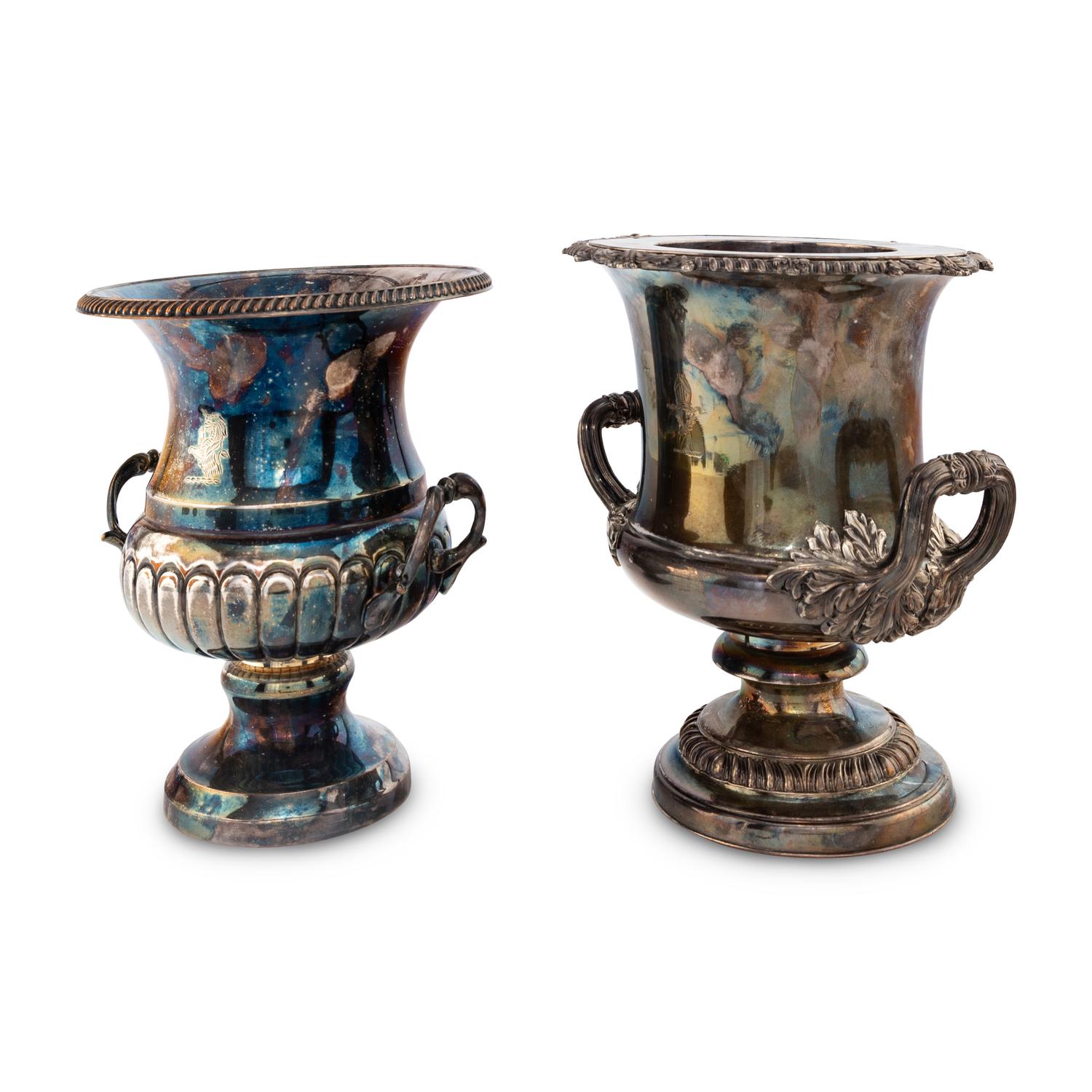 Two Silverplate Champagne Buckets