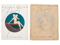 JOHNSTON, Alfred Cheney (1885-1971). Enchanting Beauty collection of memorabilia, incl. mockup, notes, glass plate negatives, and correspondence highlighted by Norman Rockwell ALS.