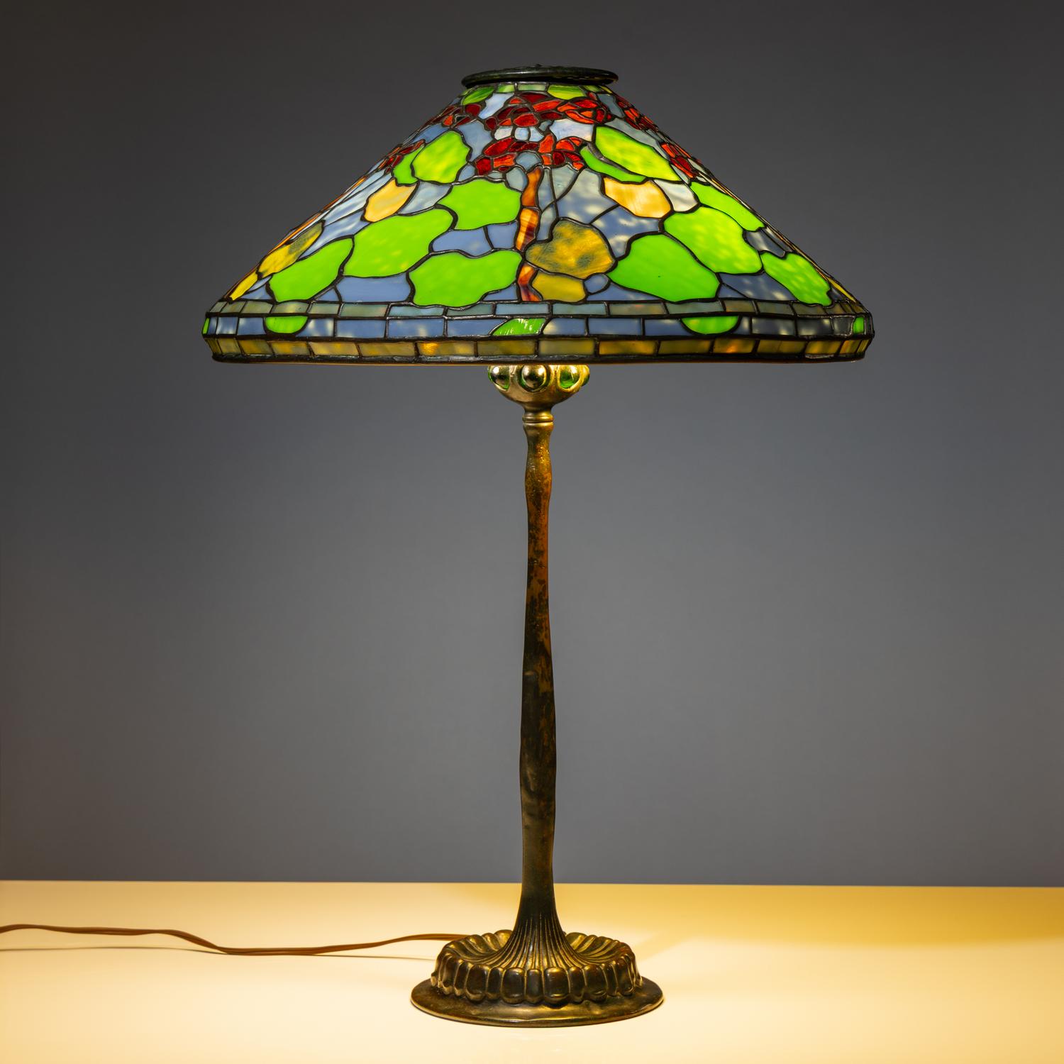 Table lamp with Geranium shade