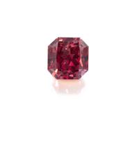 A 0.48 Carat Radiant Cut Fancy Red Diamond,