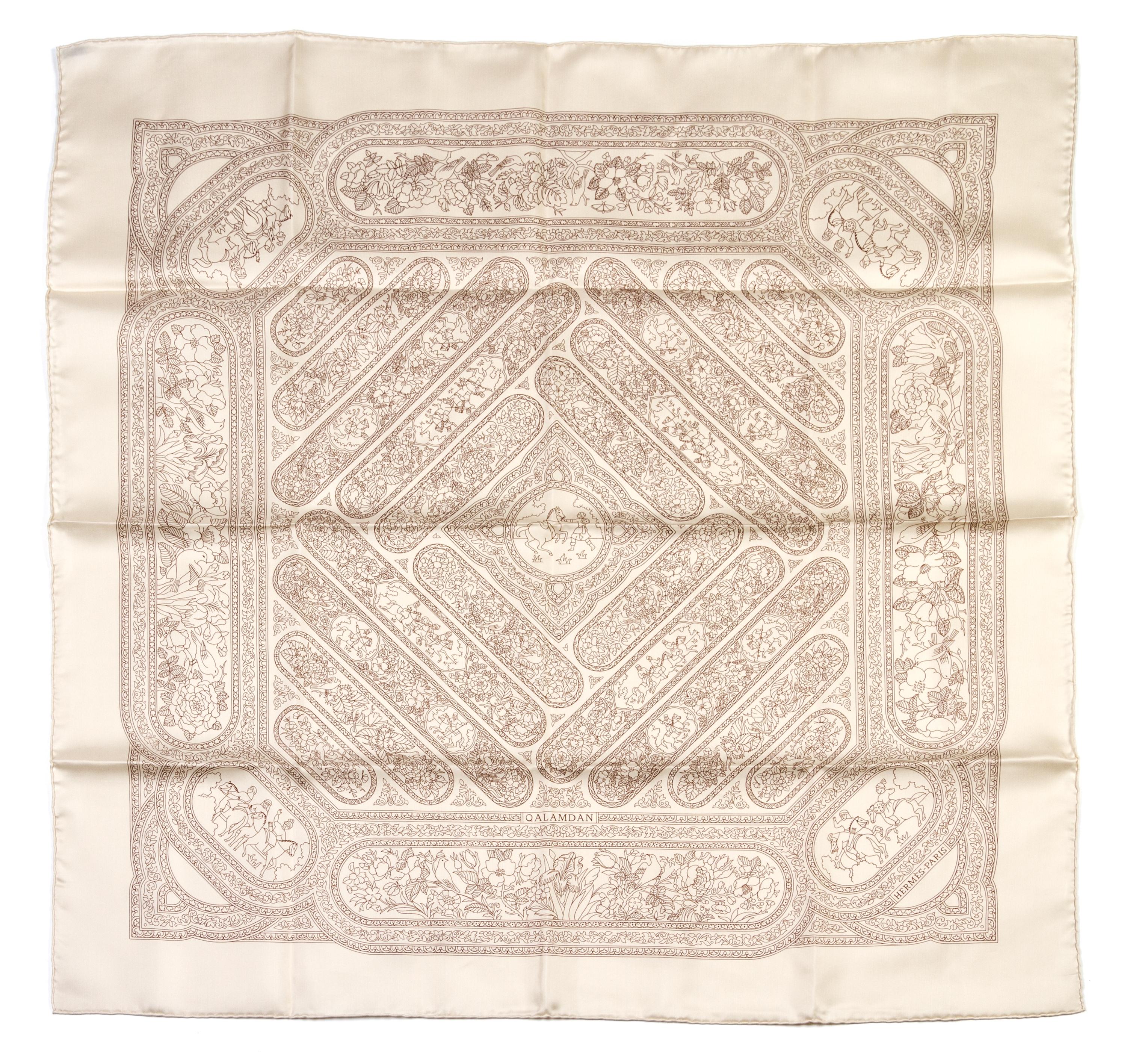 An Hermes Silk Scarf, 35 x 35 inches.