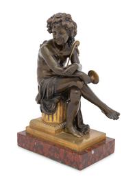 A Grand Tour Parcel Gilt Bronze Figure of Bacchus