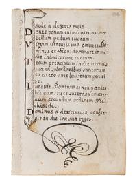 A collection of leaves from Psalter manuscripts, illuminated in Flanders in the first half of the thirteenth century, joined with a group of seventeenth- or eighteenth-century Psalter leaves drawn according to similar models