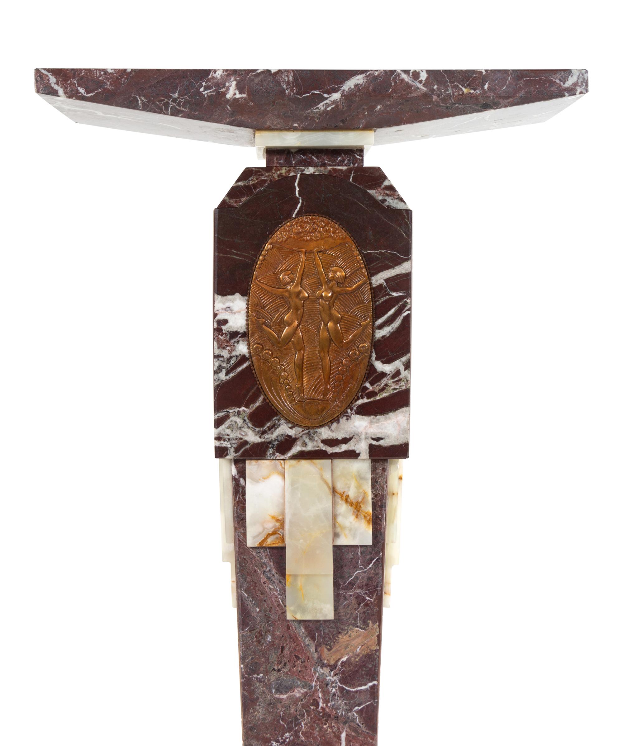 An Art Deco Marble Pedestal