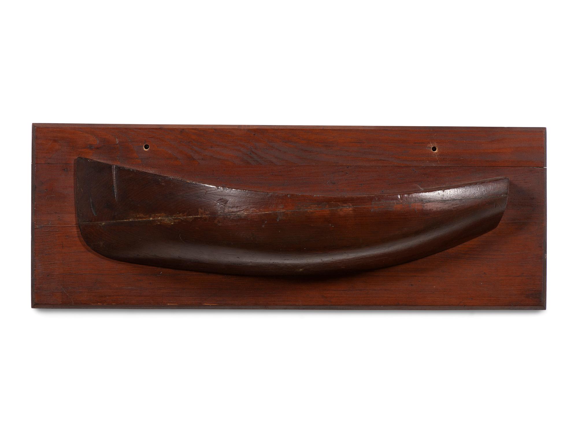 Two Mounted Half Hull Models