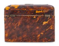 A Regency Tortoiseshell Tea Caddy