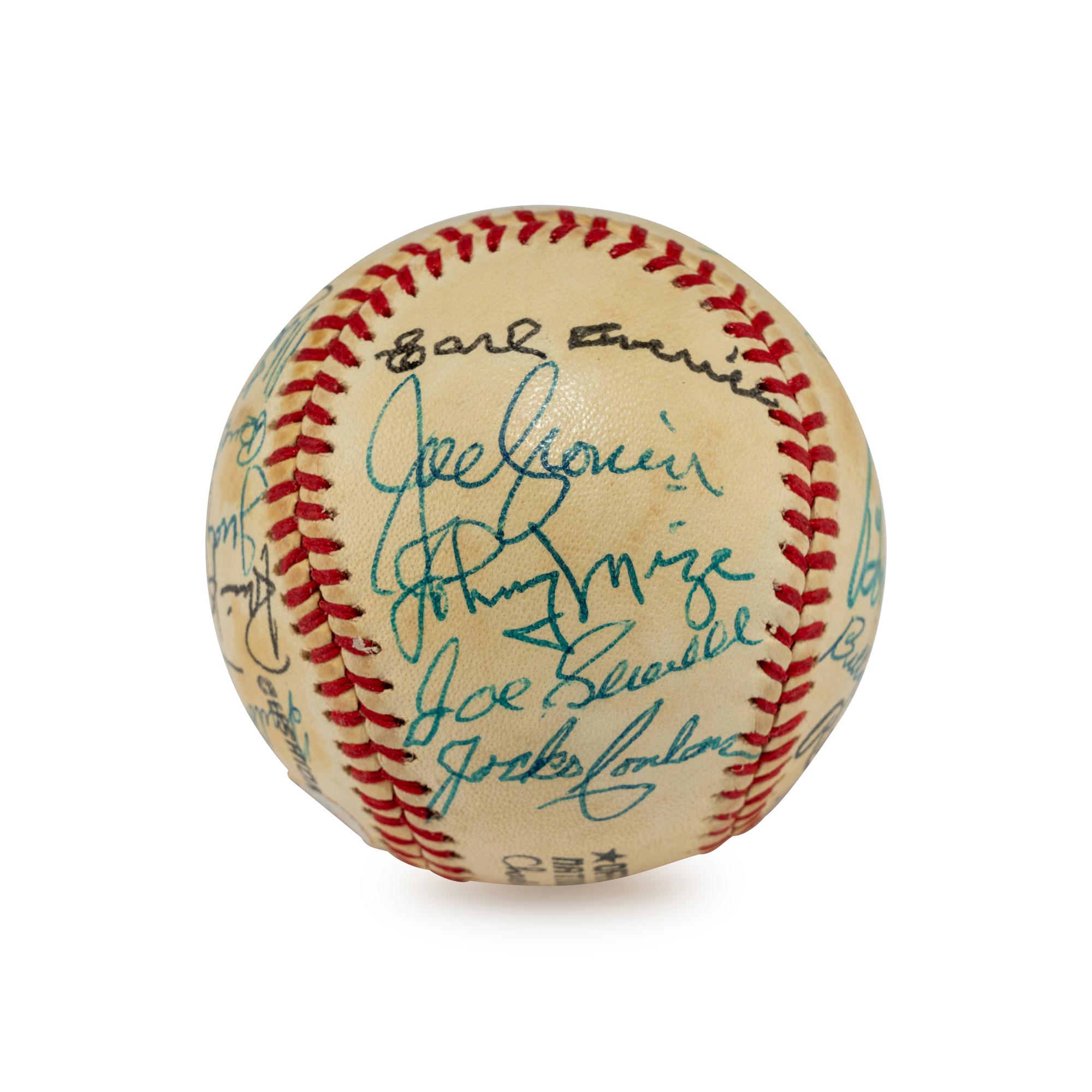 A Hall of Fame Multi Signed Autograph Baseball (PSA Sticker)