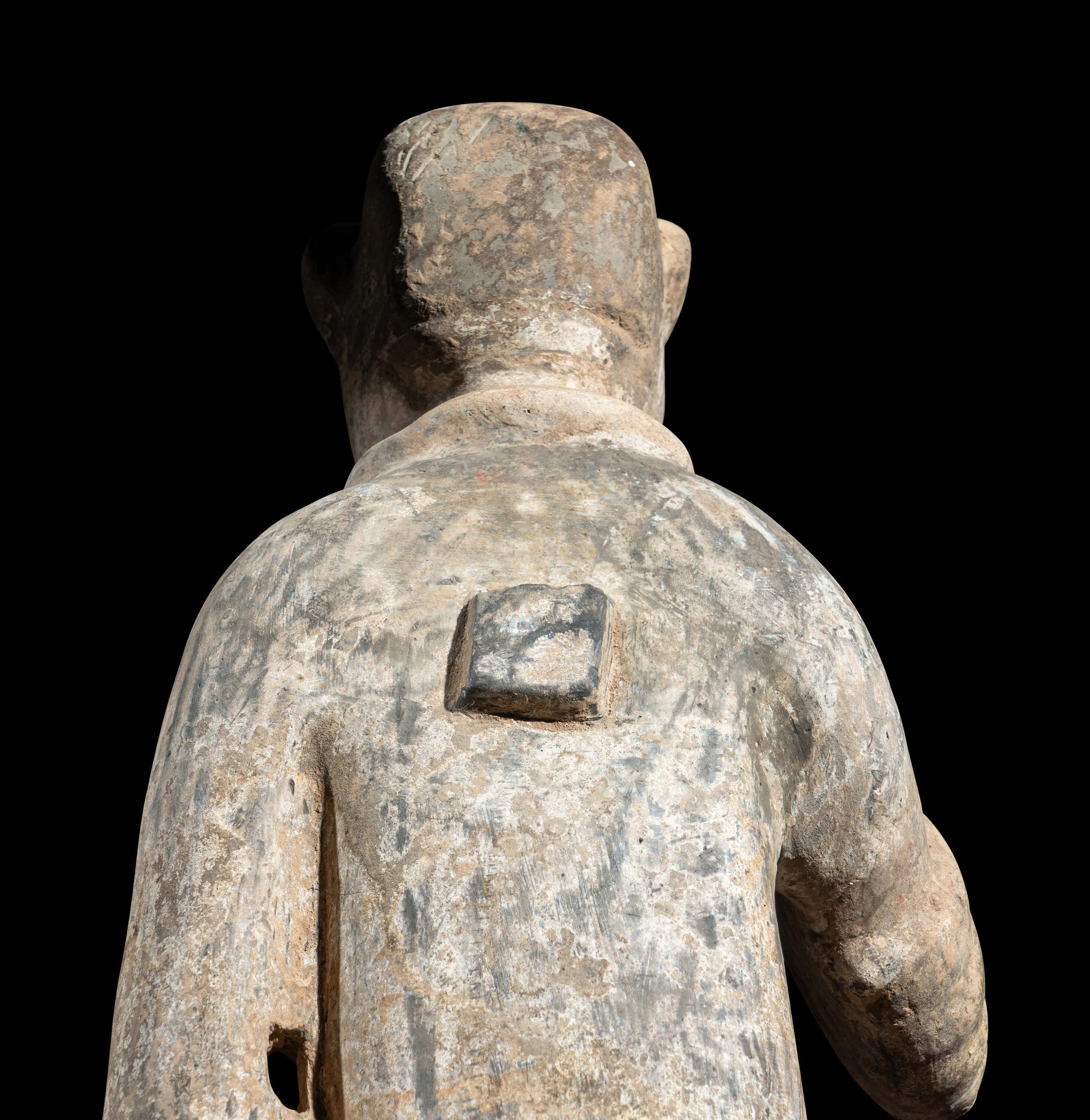 Six Chinese Painted Pottery Figures