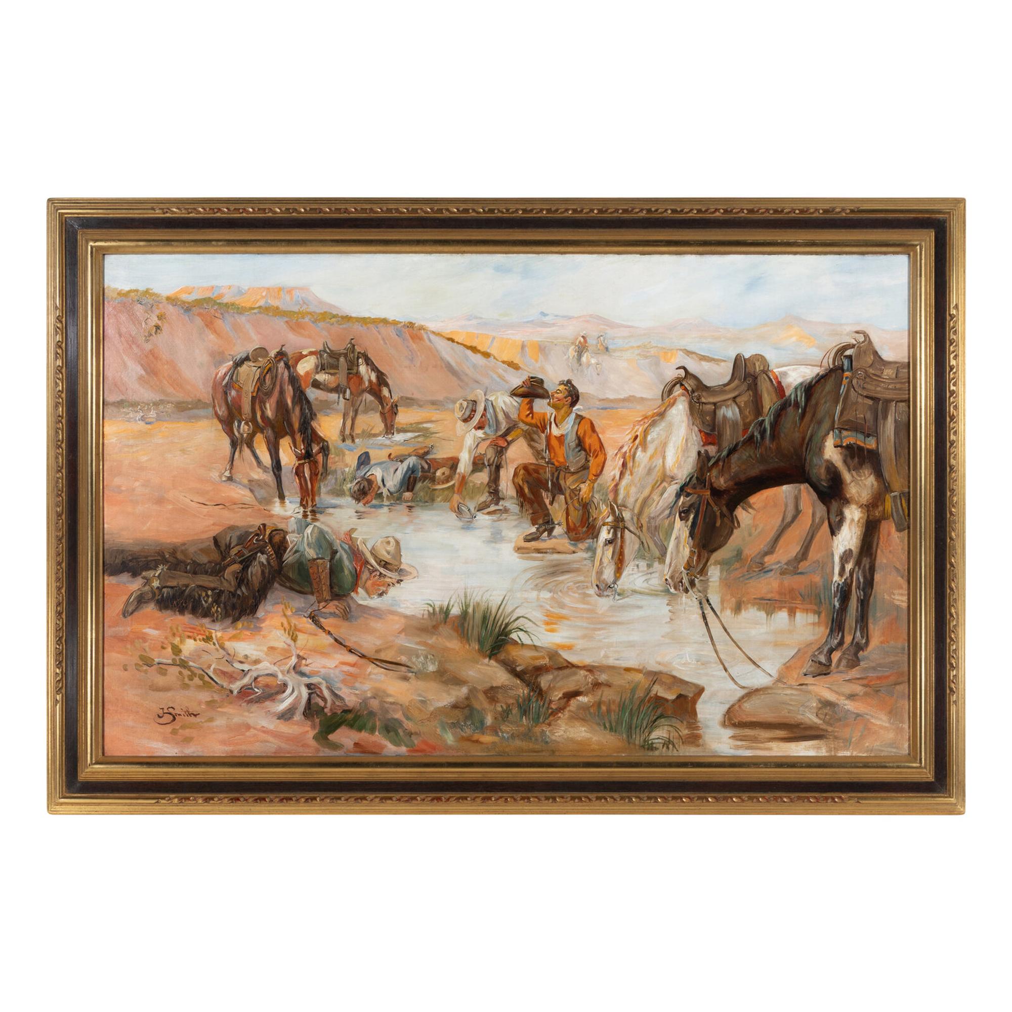 Jerome Howard Smith (American, 1861–1941) — Pit Stop at the Watering Hole