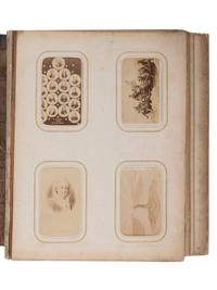 [EARLY PHOTOGRAPHY] CDV album cont. approx. 185 photographs of American and European personalities.