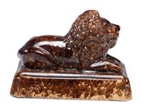 An Ohio Yellowware Lion