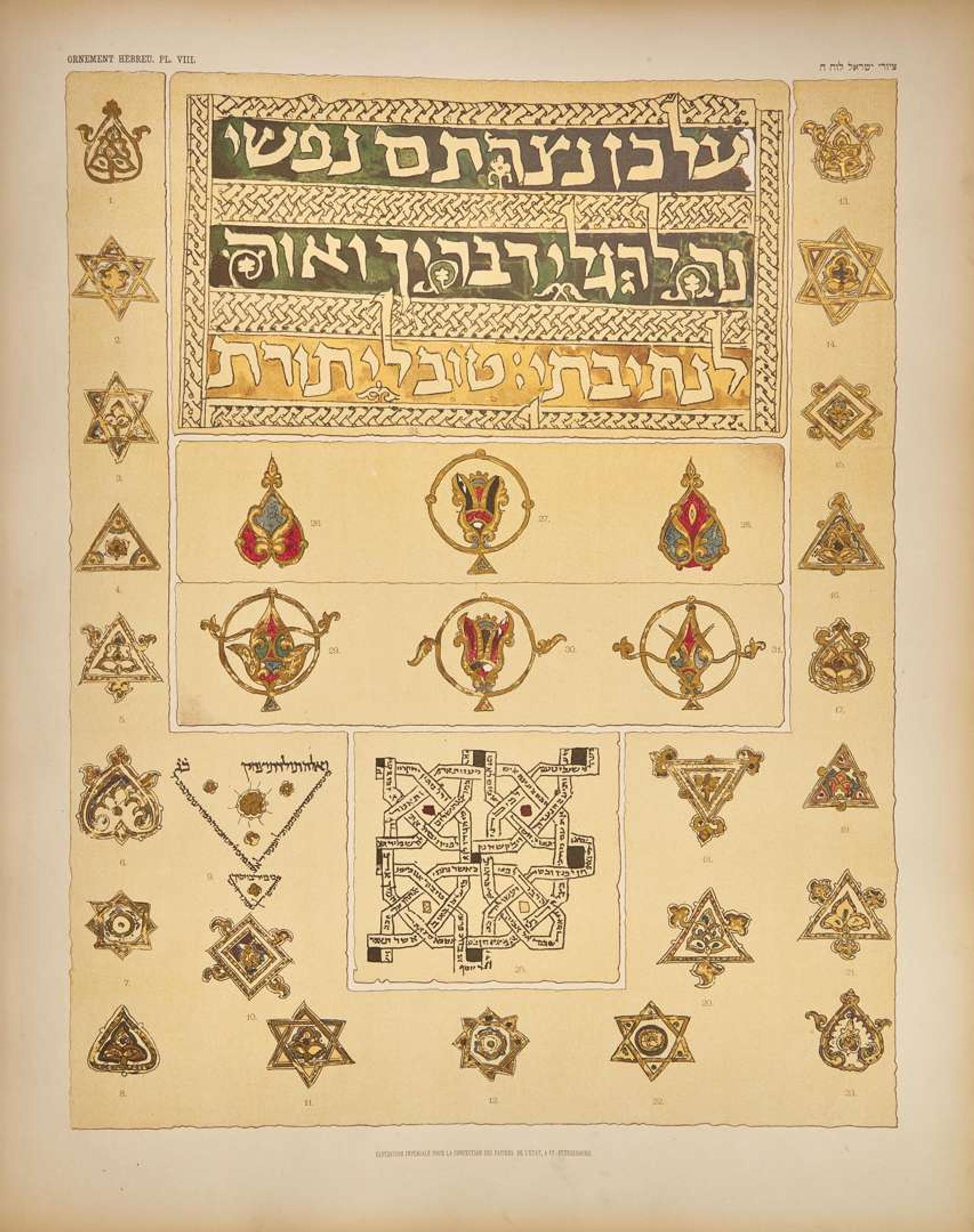 [Judaica] Stassof, Vladimir, and David Gunzburg: L'Ornement Hebreu...