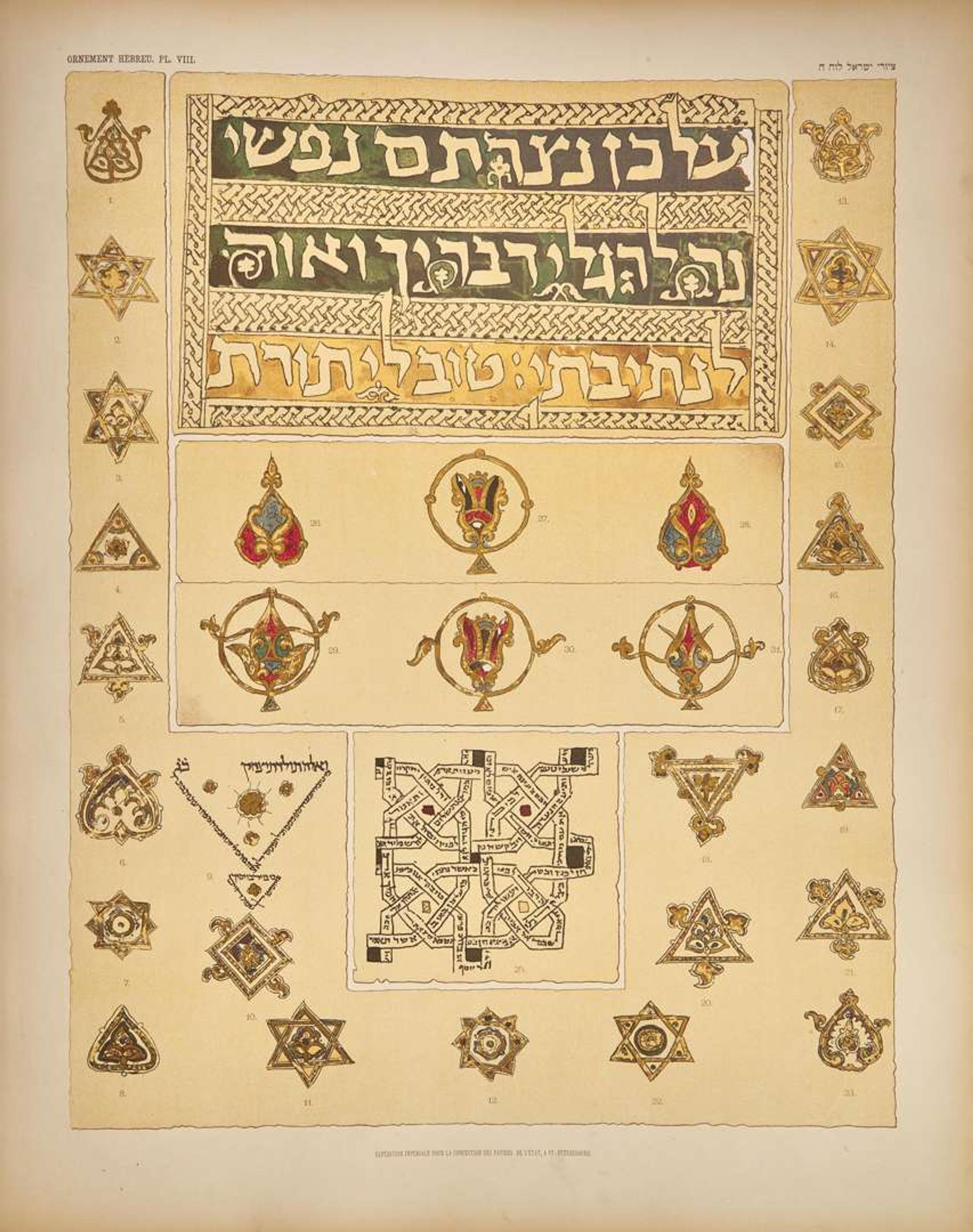 [Judaica] Stassof, Vladimir, and David Gunzburg: L'Ornement Hebreu...