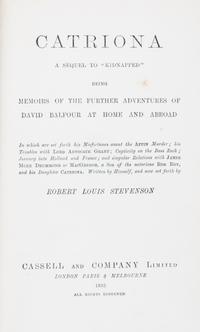 STEVENSON, ROBERT LOUIS. A set of 19 uniformly bound vols., largely first editions. London, 1879-1898. Bound by Zaehnsdorf.