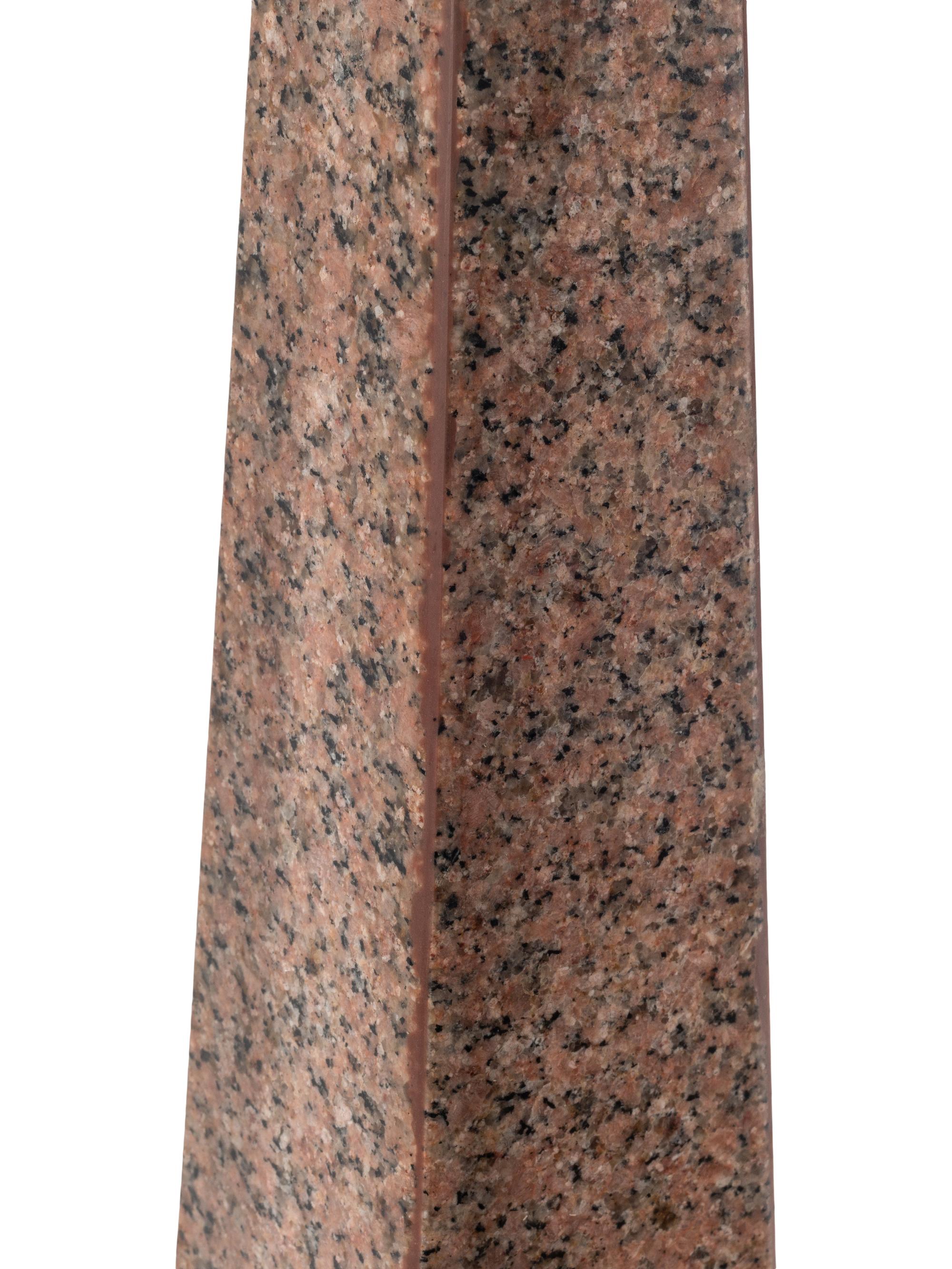A Pair of Marble and Granite Obelisks