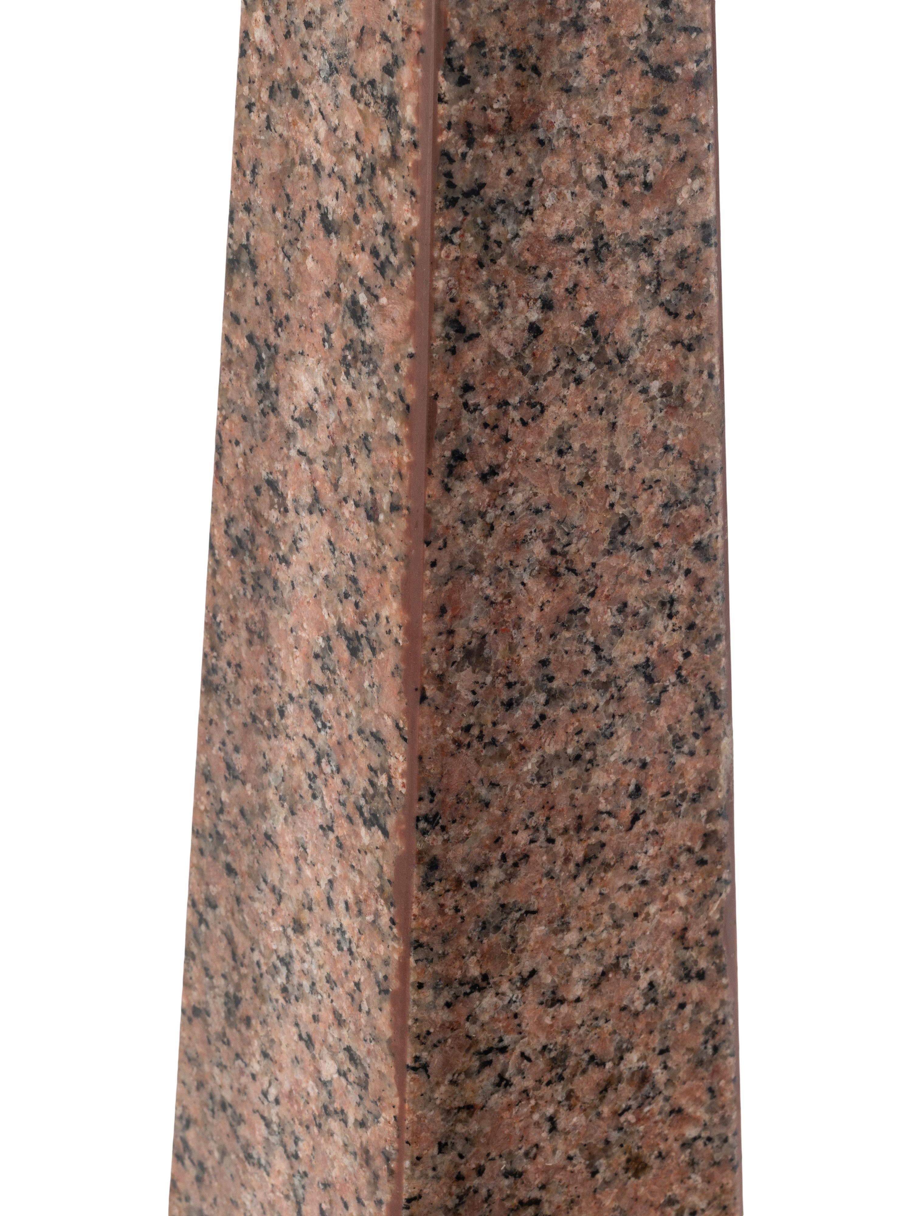 A Pair of Marble and Granite Obelisks