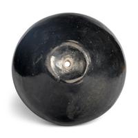 Santa Clara Blackware Pottery Jar, with Bear Paw Impressions