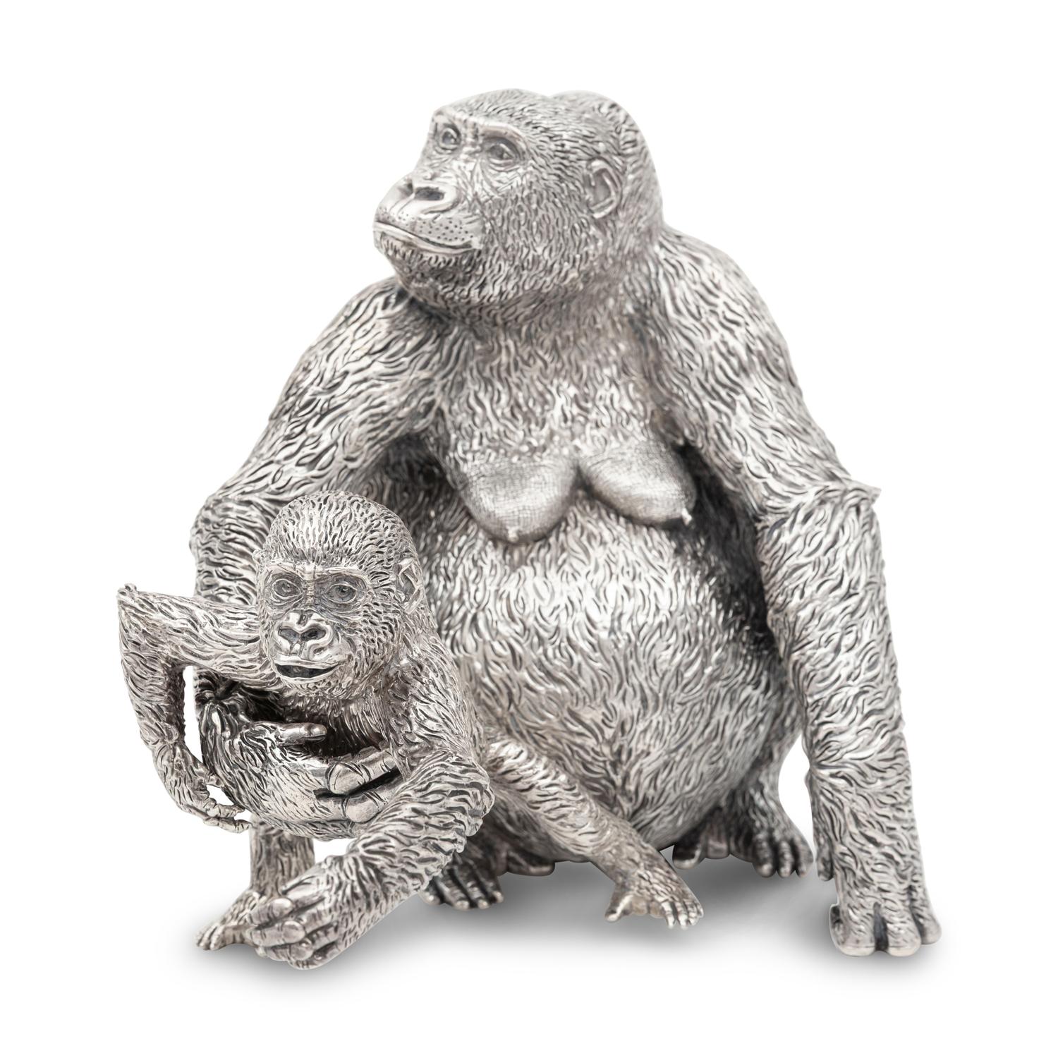 Patrick Mavros (London and Harare, Zimbabwe, Est. 1978) — Seated Female Gorilla with Baby , 2001