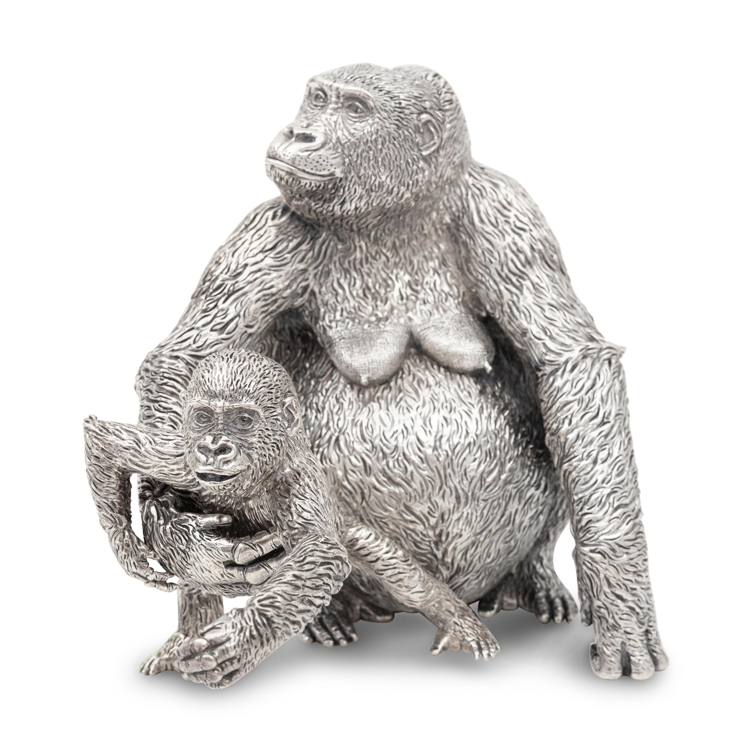 Patrick Mavros (London and Harare, Zimbabwe, Est. 1978) — Seated Female Gorilla with Baby , 2001