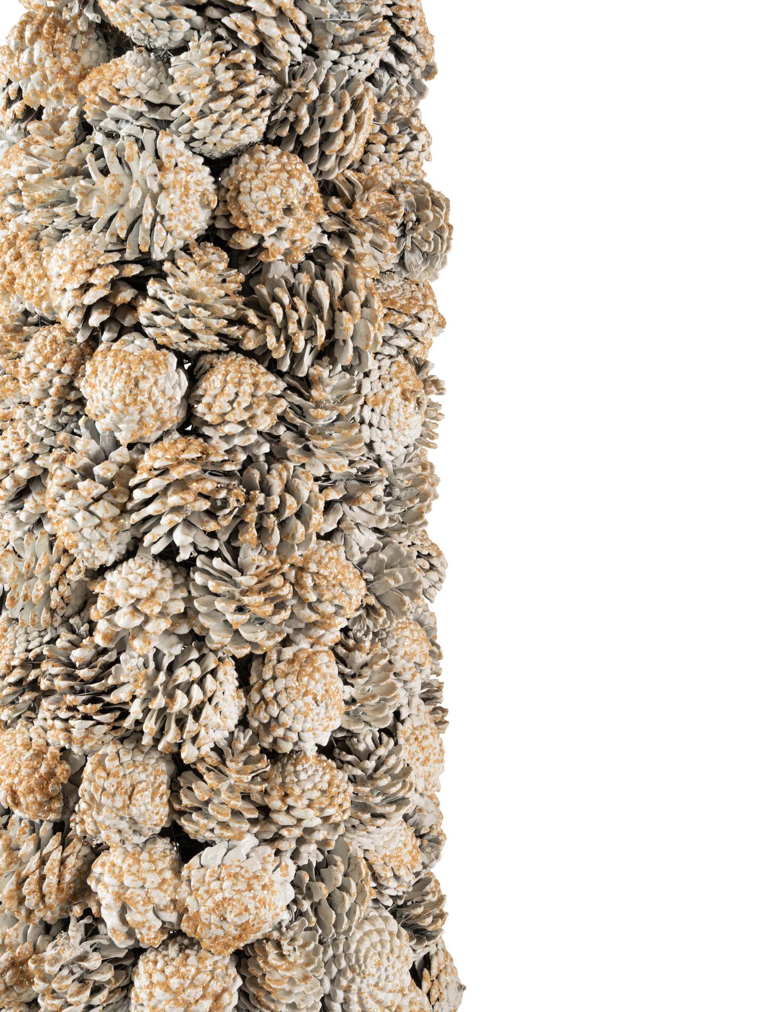 A Pair of Painted Pinecone Obelisk Ornaments