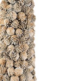 A Pair of Painted Pinecone Obelisk Ornaments