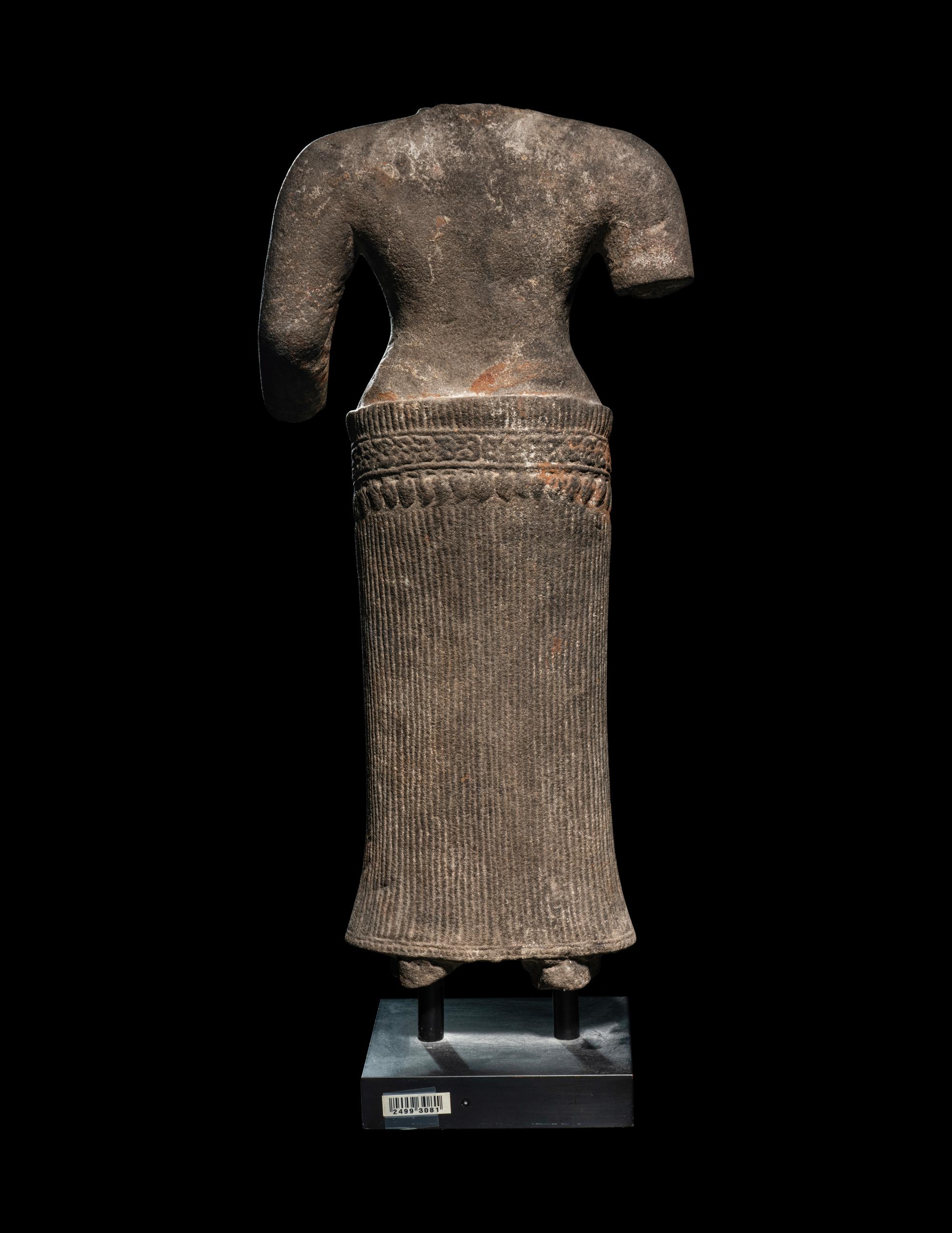 A Khmer Greystone Torso of a Woman
