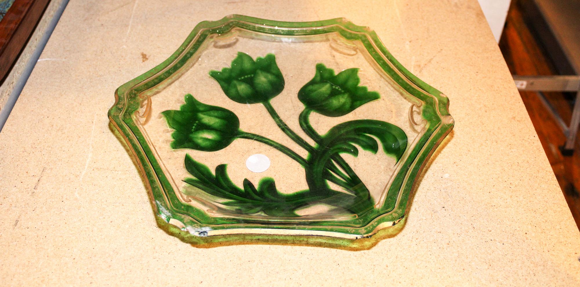 An Austrian Wheel Cut Glass Plate, J & L Lobmeyr Width 14 1/2 inches. — CIRCA 1880