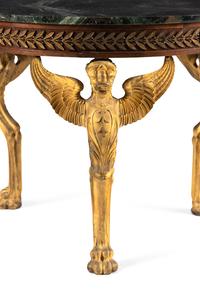An Empire Gilt Bronze Mounted Marble-Top Guéridon