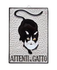 An Italian Ceramic Plaque Height 6 x width 4 3/8 inches.