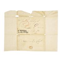 [Mormonism] A Unique Contemporary Manuscript Account of Joseph Smith's Final Words to His Followers, the Day Before his Violent Death, on the Interior of a Postal Cover